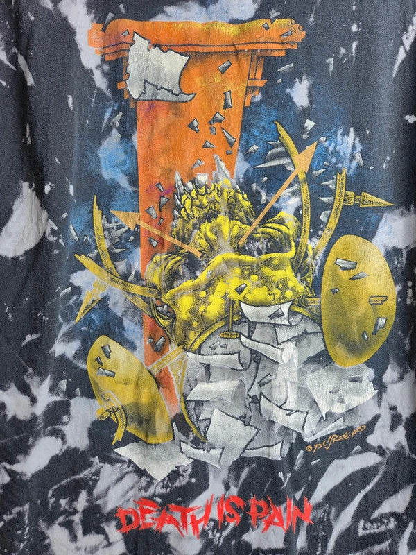 T-shirt Metallica Vintage Tie Dye Noir Taille M Style Rock