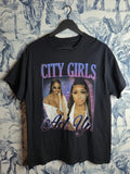 T-shirt City Girls Act Up Rap Tee Vintage Noir Taille L