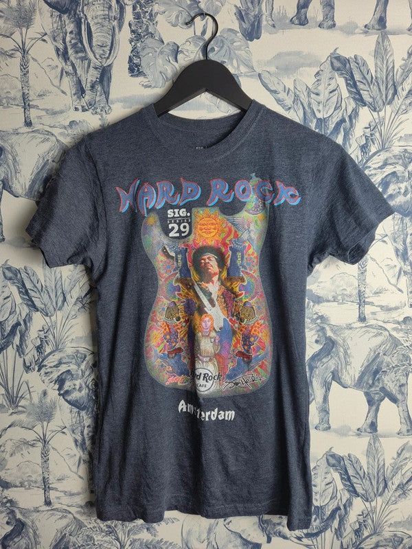 T-shirt Hard Rock Cafe Jimi Hendrix Signature Series 29 Amsterdam Gris S