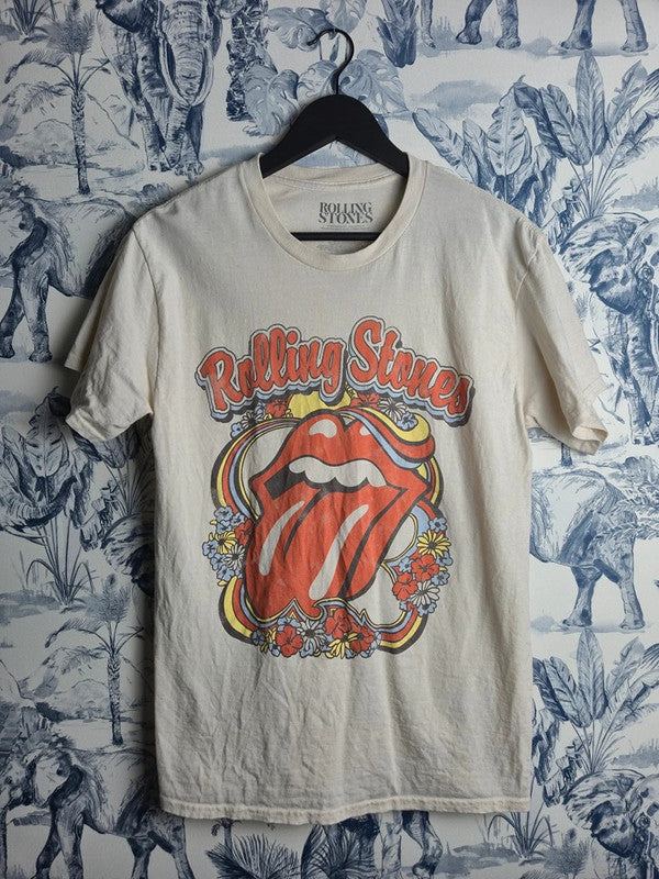 T-shirt Bravado Rolling Stones Vintage Rock Crème Taille M
