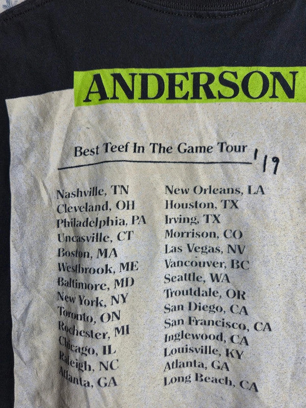 T-shirt Anderson .paak Tournée 2019 Best Teef In The Game Noir M