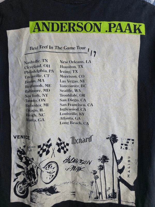 T-shirt Anderson .paak Tournée 2019 Best Teef In The Game Noir M
