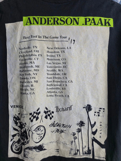 T-shirt Anderson .paak Tournée 2019 Best Teef In The Game Noir M