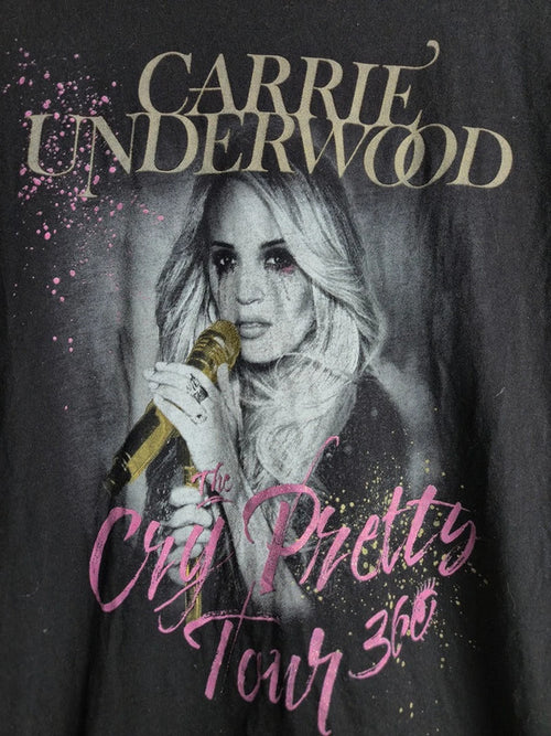 T-shirt Carrie Underwood Cry Pretty Tour 360 Noir Taille S