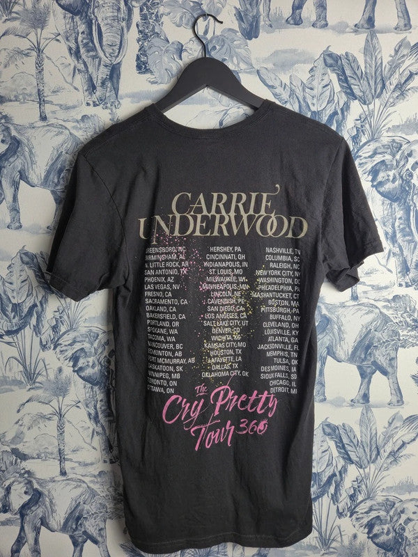 T-shirt Carrie Underwood Cry Pretty Tour 360 Noir Taille S