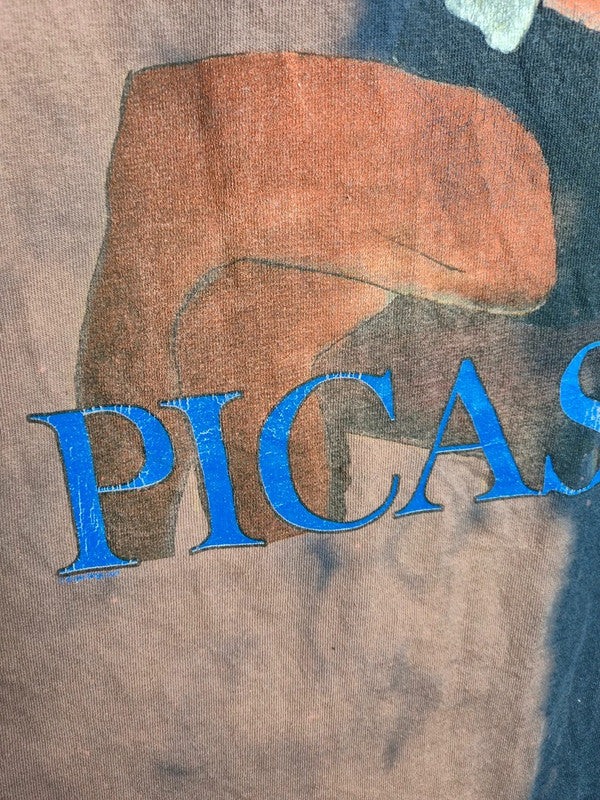 T-shirt Banana Republic Picasso imprimé custom bleached marine S