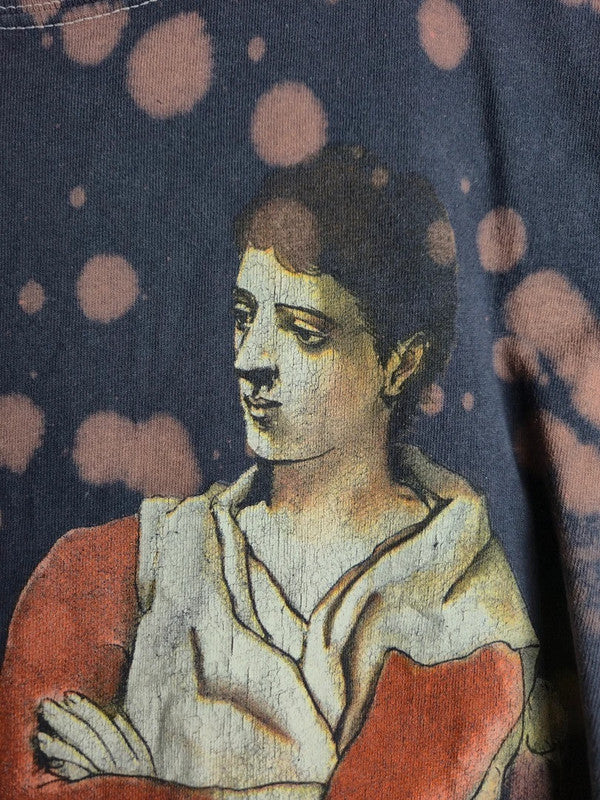 T-shirt Banana Republic Picasso imprimé custom bleached marine S