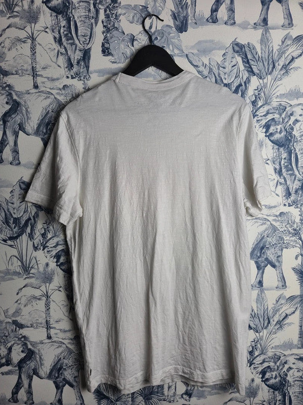 T-shirt blanc The Rolling Stones Soldier Field Chicago Rock Vintage M