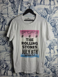T-shirt blanc The Rolling Stones Soldier Field Chicago Rock Vintage M