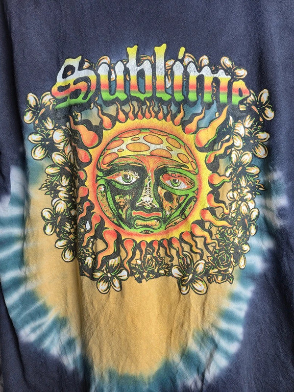 T-shirt Sublime Rock Band Tie-dye Soleil Vintage Style Marine M