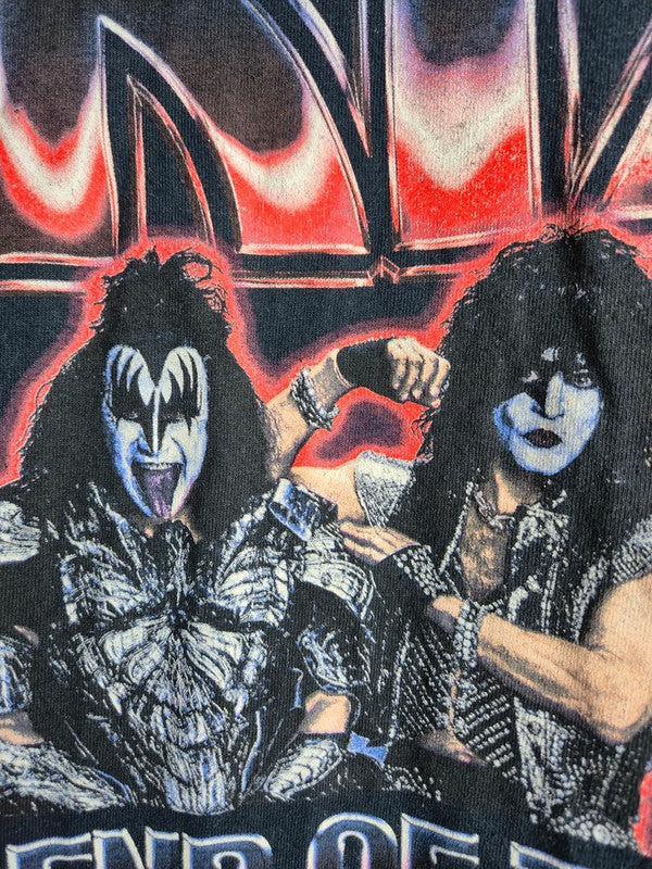 T-shirt Rock Kiss World Tour End of the Road Next Level Bleu S