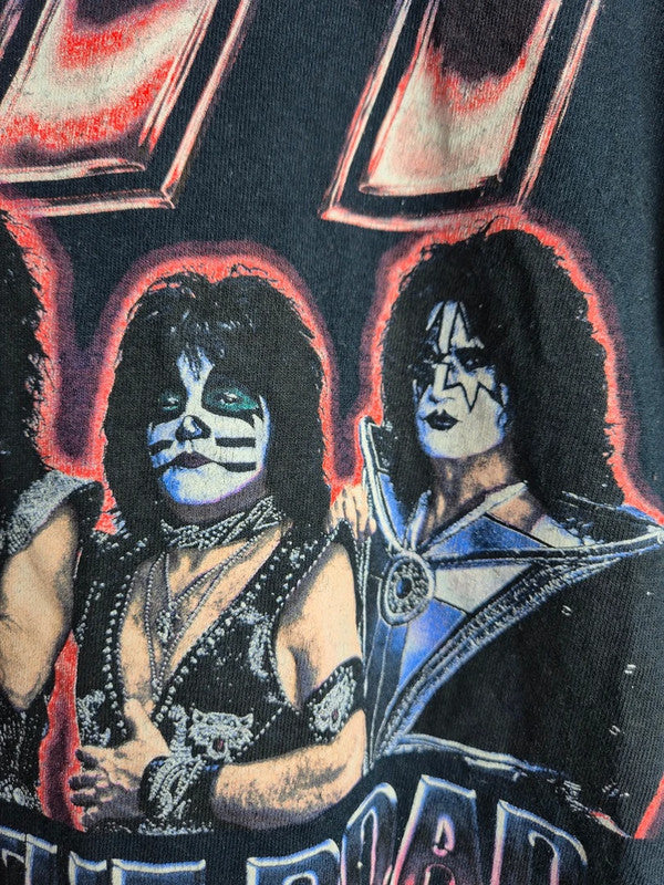T-shirt Rock Kiss World Tour End of the Road Next Level Bleu S