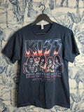 T-shirt Rock Kiss World Tour End of the Road Next Level Bleu S