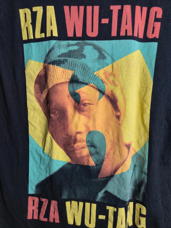 T-shirt imprimé Wu-tang Clan Rza Rap Hip-hop Noir Taille S Vintage