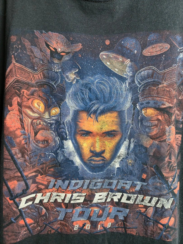 T-shirt Chris Brown Indigoat Tour 2019 Fruit Of The Loom Xl