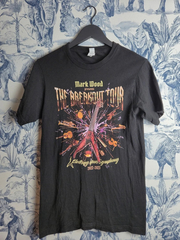 T-shirt Tultex Noir Mark Wood Breakout Tour 2022 Rock Musique Taille S