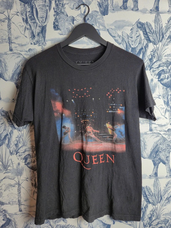 T-shirt Queen Musique Rock Concert Gris Anthracite Vintage Style Taille M