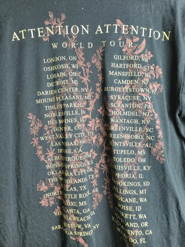 T-shirt Shinedown World Tour Attention Attention Noir M Bella Canvas