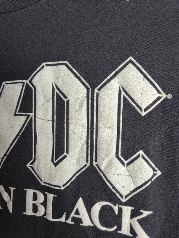 T-shirt Ac/dc Back in Black noir rock vintage musique taille L