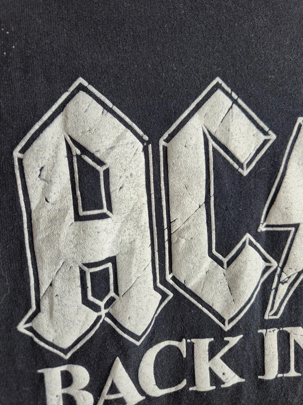 T-shirt Ac/dc Back in Black noir rock vintage musique taille L