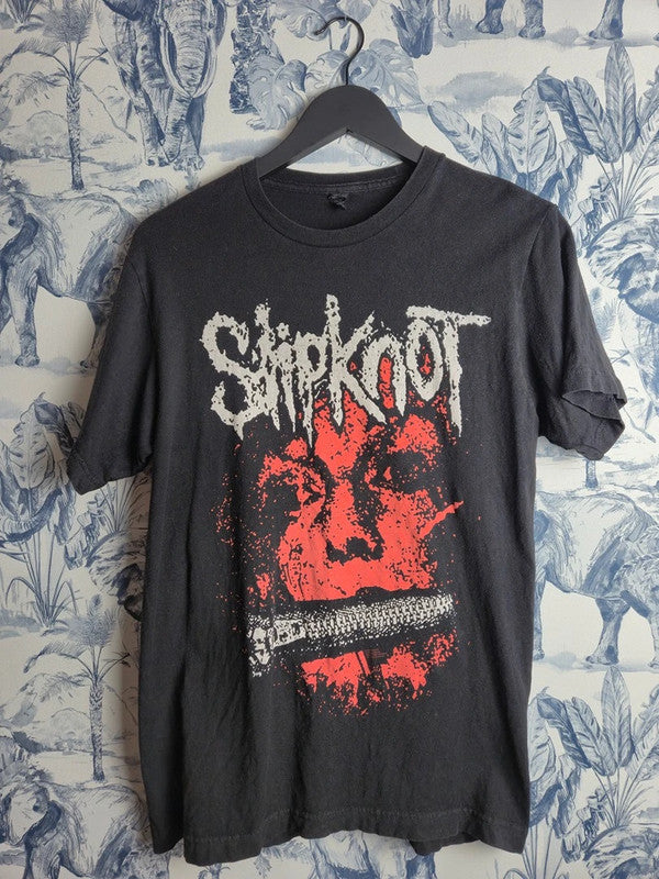 T-shirt Slipknot noir graphique style métal vintage Tultex taille M