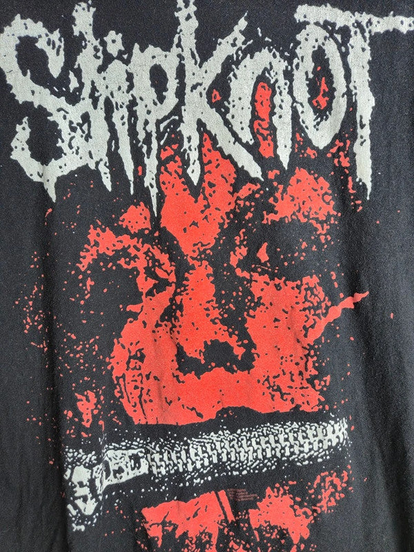 T-shirt Slipknot noir graphique style métal vintage Tultex taille M