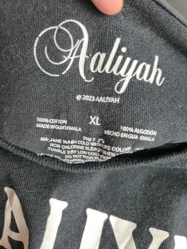 T-shirt Aaliyah Share My World Tour 1997 Noir Taille Xl