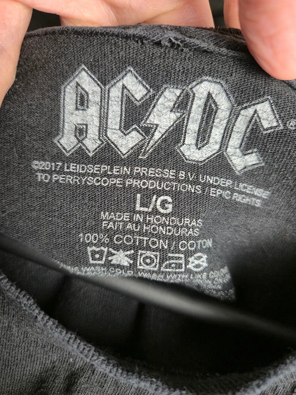 T-shirt Ac/dc noir rock vintage style High Voltage 75 Tour L