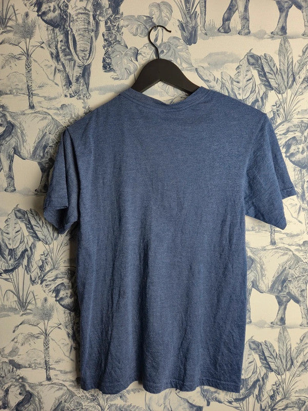 T-shirt Nirvana Bleu Vintage Smiley Rock Grunge Taille S
