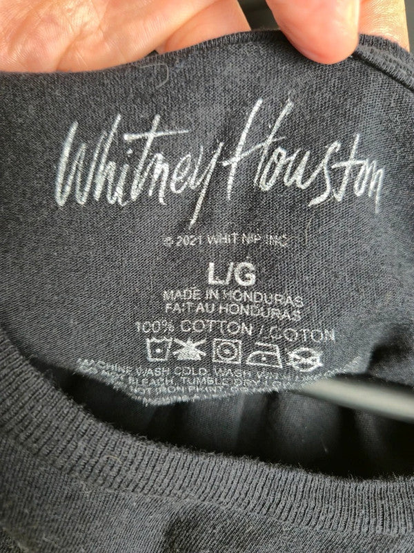T-shirt Whitney Houston Officiel Musique Noir Coton Taille L