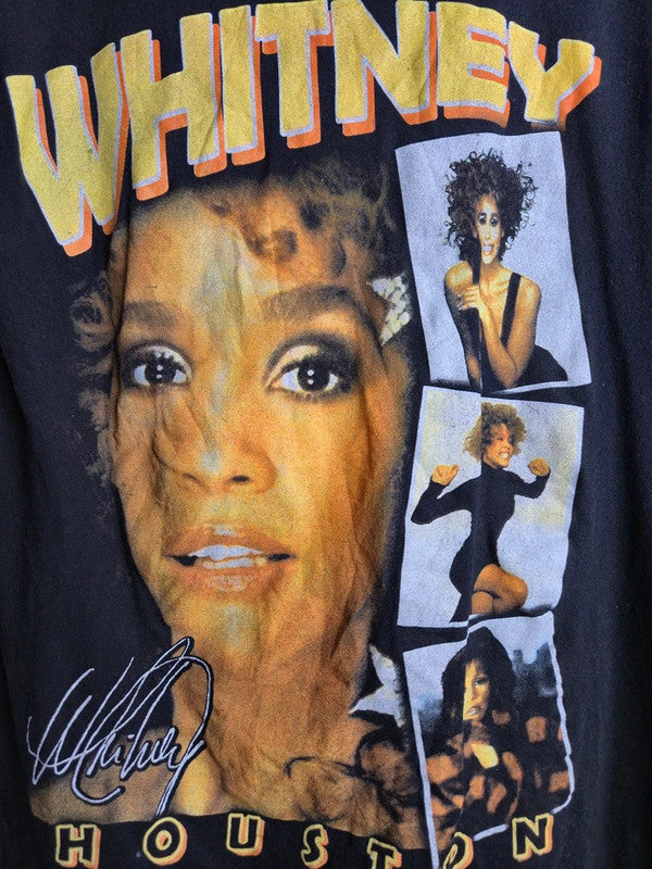 T-shirt Whitney Houston Officiel Musique Noir Coton Taille L