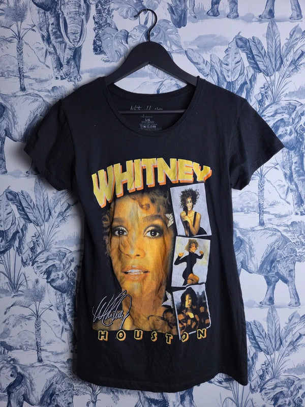 T-shirt Whitney Houston Officiel Musique Noir Coton Taille L