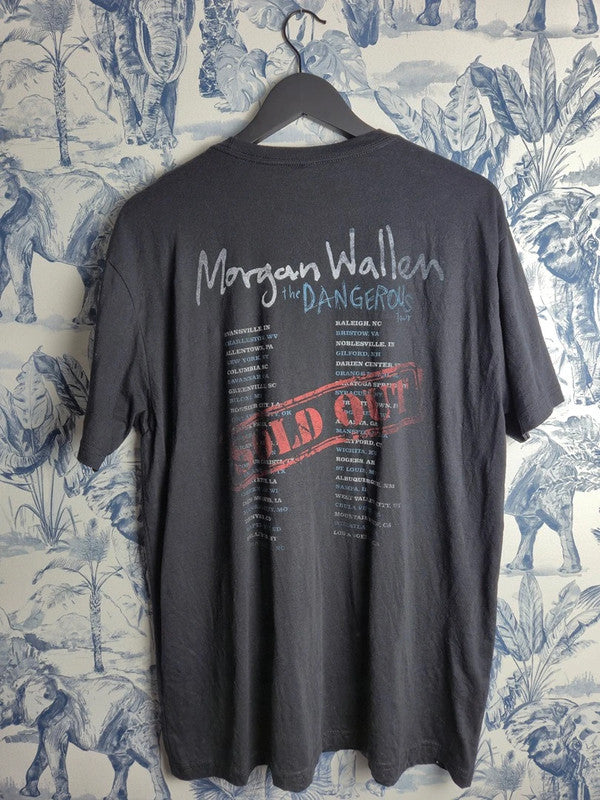 T-shirt Morgan Wallen The Dangerous Tour Gris Anthracite Xl