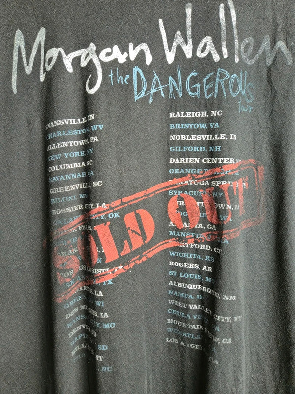 T-shirt Morgan Wallen The Dangerous Tour Gris Anthracite Xl