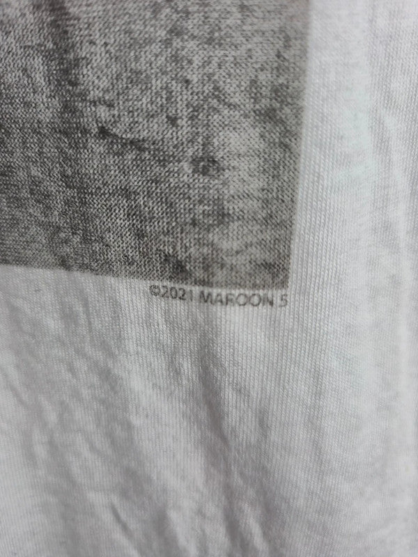 T-shirt unisexe blanc Bella+canvas Maroon 5 North America Tour 2021 L