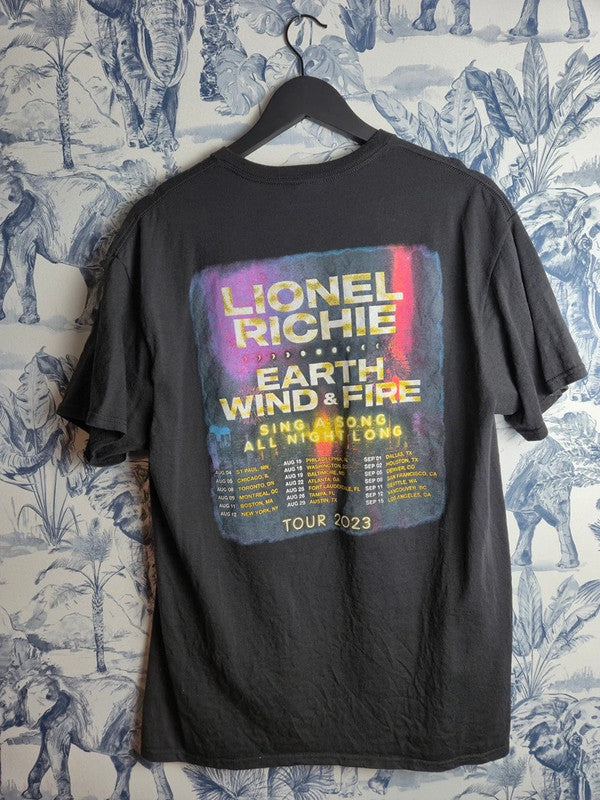 T-shirt Delta imprimé Lionel Richie Earth Wind & Fire Tour 2023 Noir L