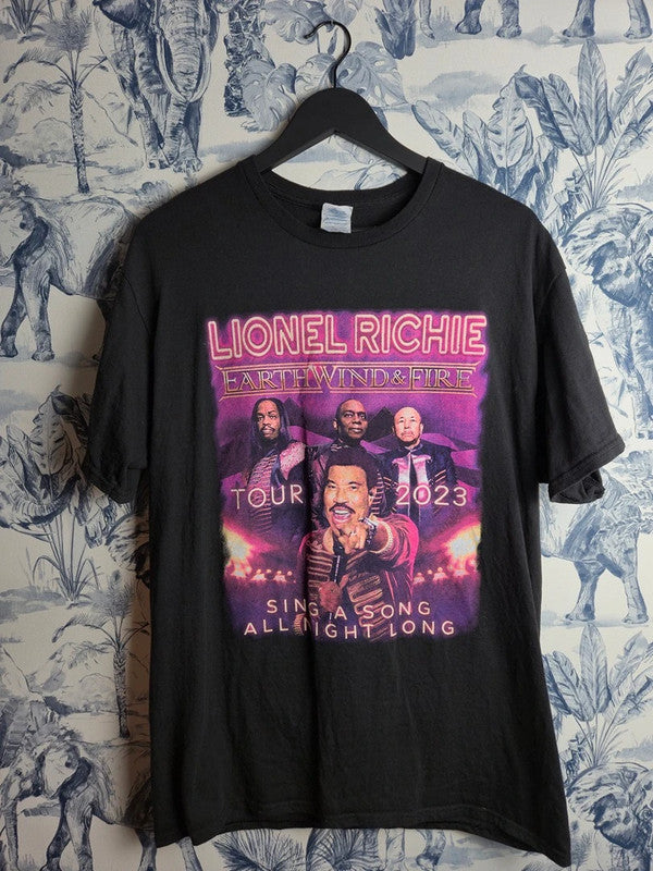 T-shirt Delta imprimé Lionel Richie Earth Wind & Fire Tour 2023 Noir L