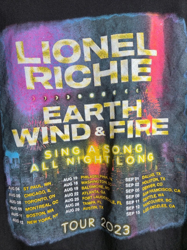 T-shirt Delta imprimé Lionel Richie Earth Wind & Fire Tour 2023 Noir L