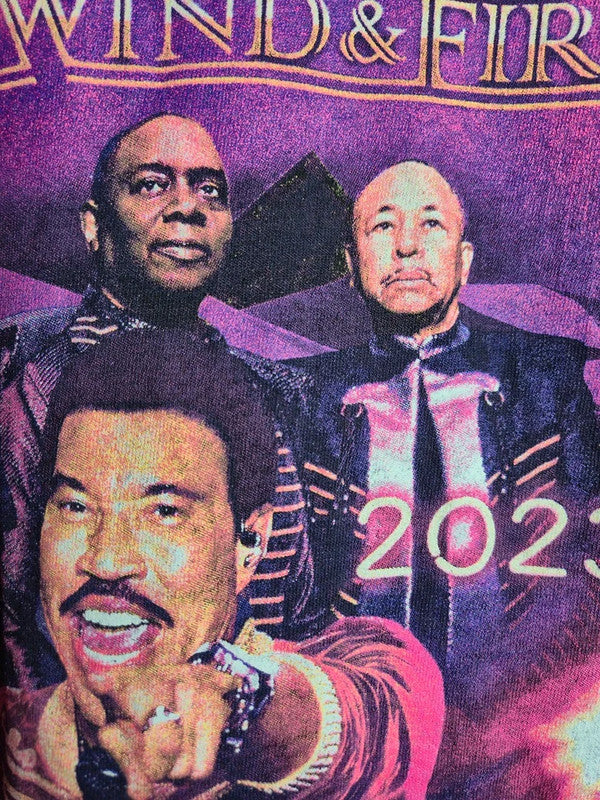 T-shirt Delta imprimé Lionel Richie Earth Wind & Fire Tour 2023 Noir L