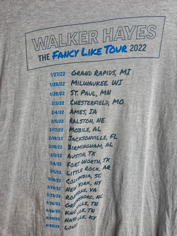 T-shirt Walker Hayes Fancy Like Tour 2022 Gris Musique L