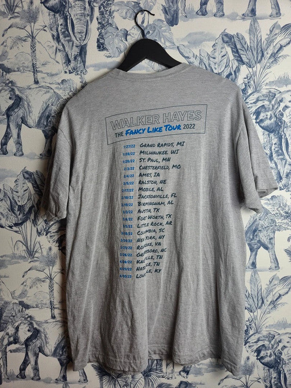 T-shirt Walker Hayes Fancy Like Tour 2022 Gris Musique L