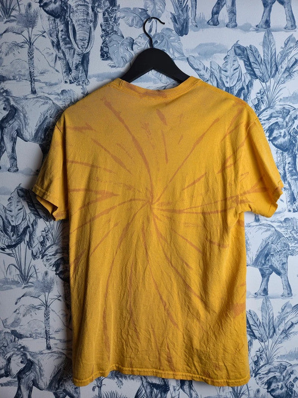 T-shirt Journey Rock Band Vintage Style Tie-dye Jaune Taille M