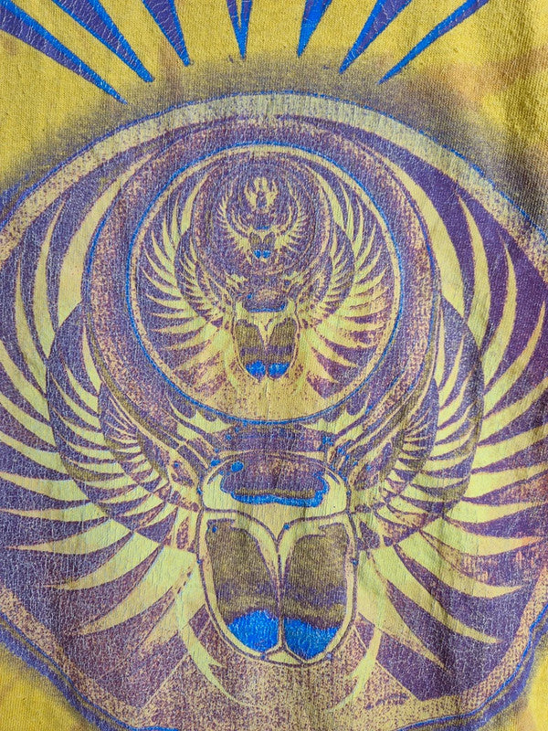 T-shirt Journey Rock Band Vintage Style Tie-dye Jaune Taille M