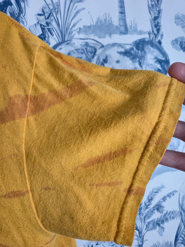 T-shirt Journey Rock Band Vintage Style Tie-dye Jaune Taille M