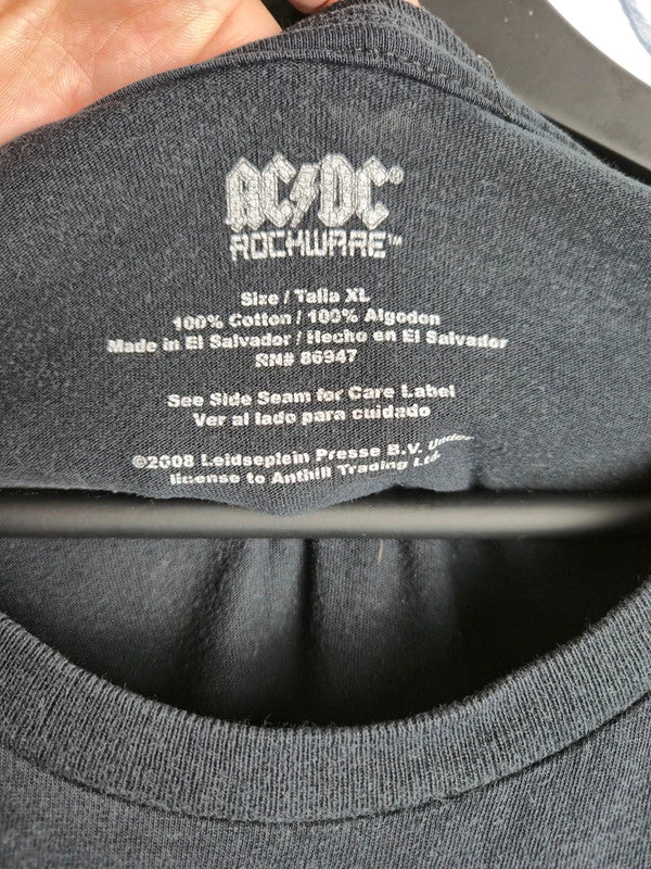 T-shirt Ac/dc Highway To Hell Noir Xl Style Vintage Rock Coton