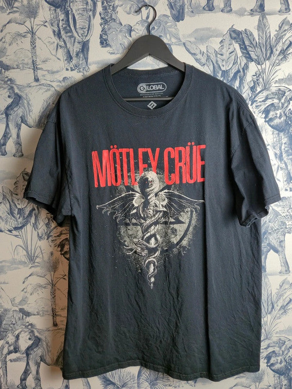 T-shirt Mötley Crüe Rock Band Noir Style Vintage Coton Taille Xl