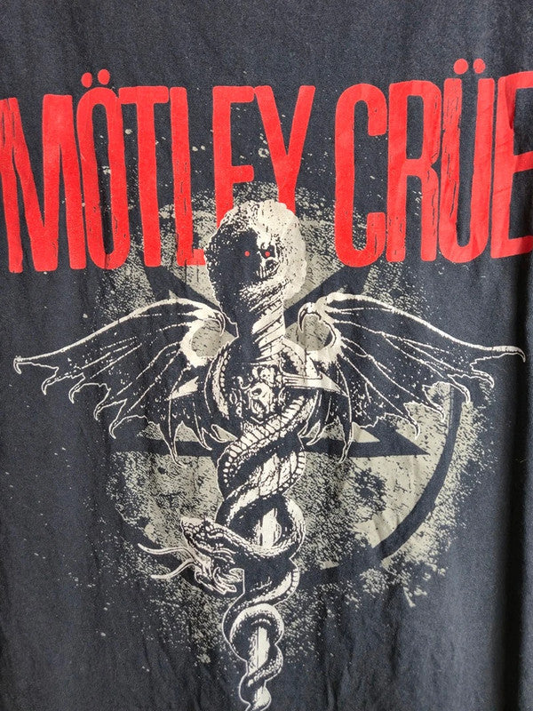T-shirt Mötley Crüe Rock Band Noir Style Vintage Coton Taille Xl