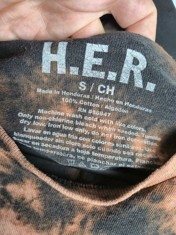 T-shirt H.e.r. Tour I Used to Know Her Tie-dye Noir Orange S