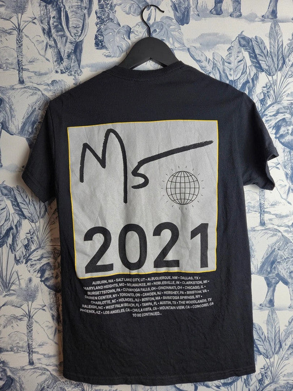 T-shirt Gildan Maroon 5 Tour 2021 Officiel Concert Merch Noir Taille S