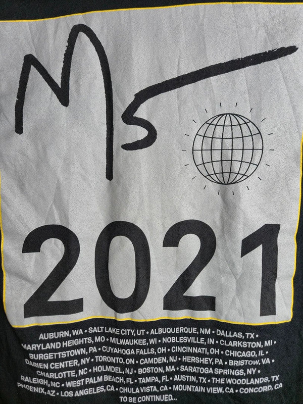 T-shirt Gildan Maroon 5 Tour 2021 Officiel Concert Merch Noir Taille S